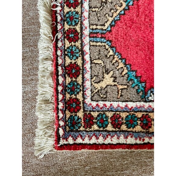 Vtg Persian Carpet Rug Shirvan Hand Knotted 26”x 38” - Picture 3 of 3